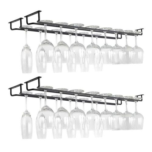 Large Stemware Wine Glass Hanger Rack Under Cabinet Kitchen