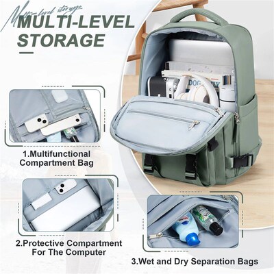 Travel Bakcpack for Women Reinforced Waterproof Notebook Bac
