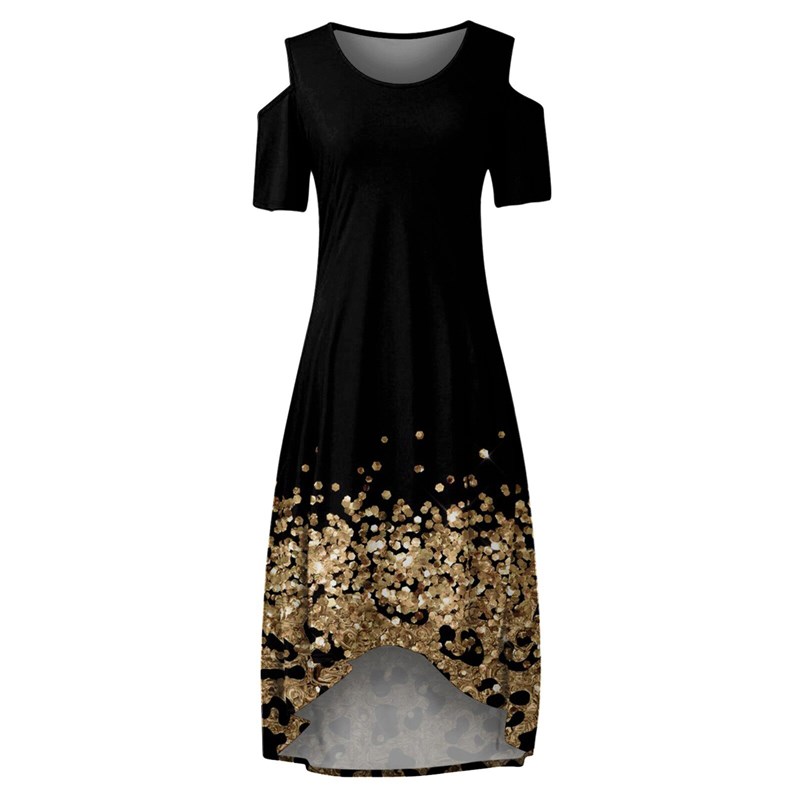 Tops Off Shoulder Boho Summer Dresses For Women  Plus Size图片