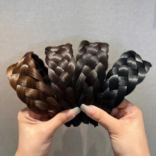 Wide Twist Wig Headbands For Women Wide Fishbone Braids Hair