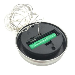 LED Solar Night Light Fairy Cap Lights Mason Jar Lid Lamp Ou