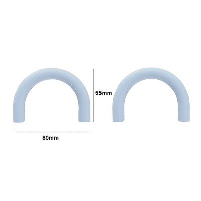 Chenkai 5PCS Silicone U Tube Teether Beads DIY Baby Shower P