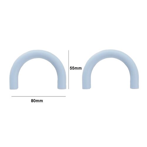 Chenkai 5PCS Silicone U Tube Teether Beads DIY Baby Shower P
