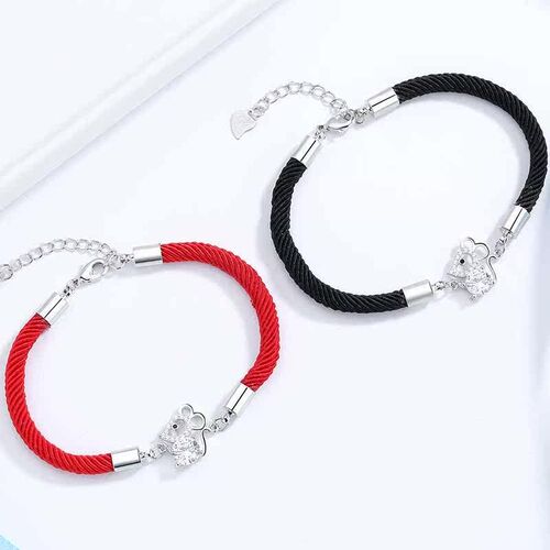 Fashion zodiac rat diamond couple brlets a pair of simple br