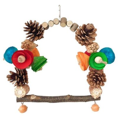 Q1JB Pet Budgies Cage Perch Stand Toy Parrots Swing