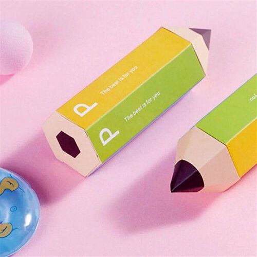 10pcs Adorable Pencil Shaped Paper Cookie Boxes Paper