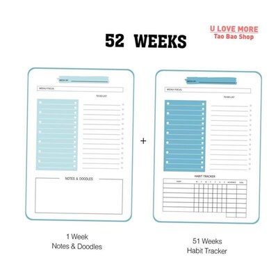 A5 Agenda Planner Notebook Diary Weekly Planner Goal Habit S