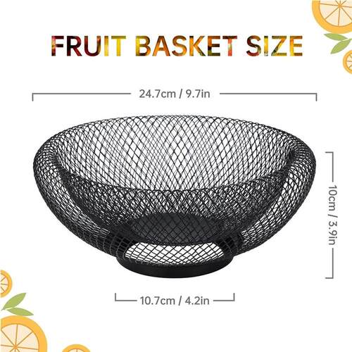 1 mesh fruit bowl metal wire fruit and vegetable basket hold