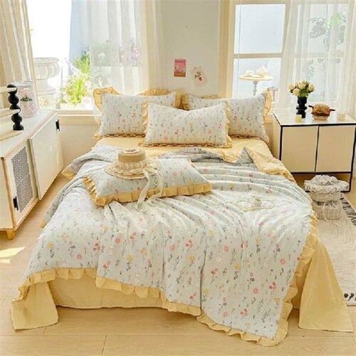 2025 new skin-friendly washed cotton summer quilt printing