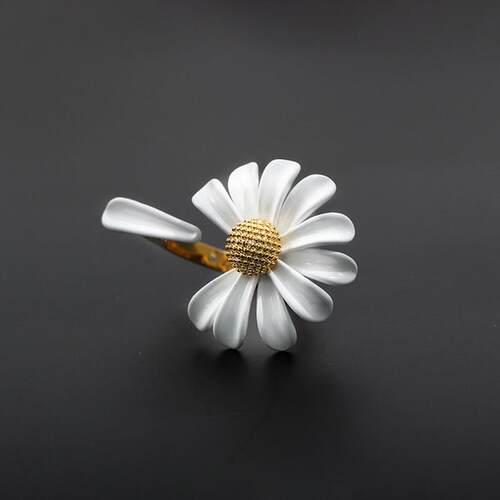 Korean Fashion Flowers Daisy Open Rings for Women Chic Tempe