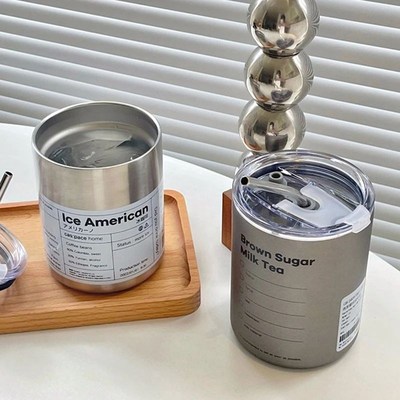 304 Stainless Steel Ice Style Keep Cold Coffee Cup Double Va