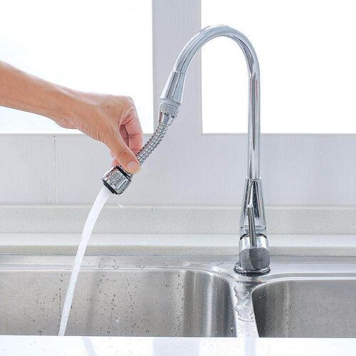Kitchen Stainless Steel Faucet Shower Head Water Saver Exten