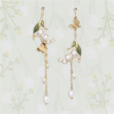 。Cherry branch girl heart ins wind and wind asymmetry super