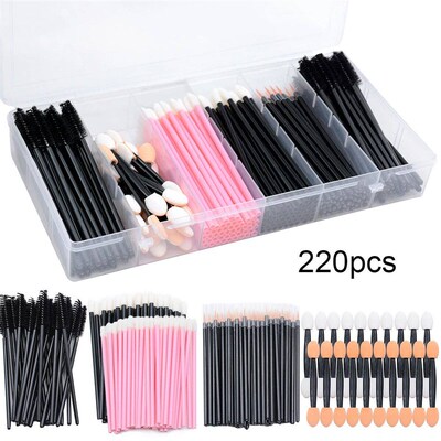 220Pcs Makeup Tools Kit Case Eyebrow rush Eyelash Mascara Wa