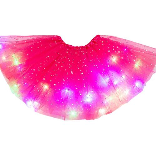 Childrens Sequin Tutu Skirt With Lights Half-length Mesh Pr