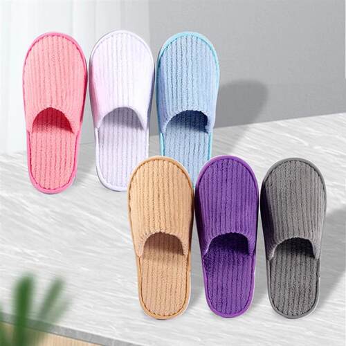 Coral Fleece Disposable Slippers Hotel Travel Slipper Sanita