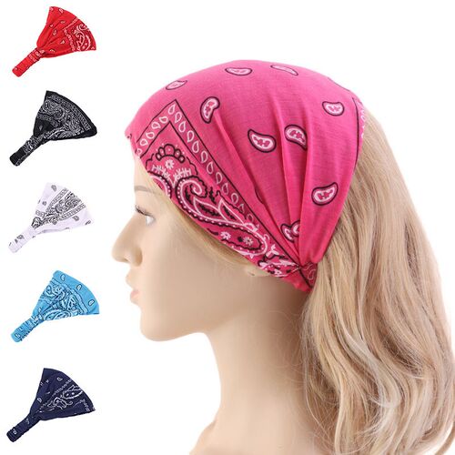 Boho Soft Cotton Hair Band Headpiece Fashion Wide Stretch He
