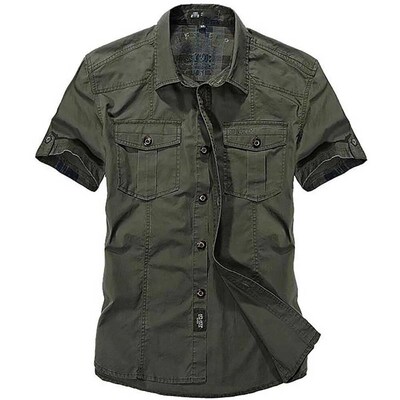 Fashion Cotton Casual Shirts Summer Men Plus Size Loose Bagg