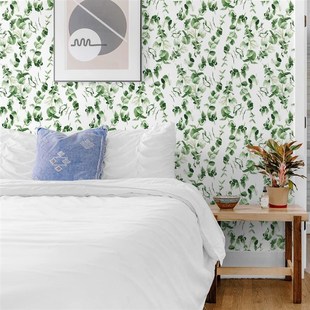 Green Leaf Wallpaper Peel And Stick Wallpaper Modern Leaves