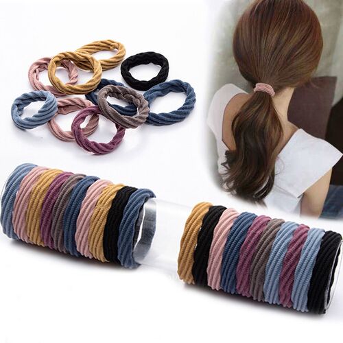 10/20pcs/Set New Women Basic Crude Elastic Hair Bands tail H
