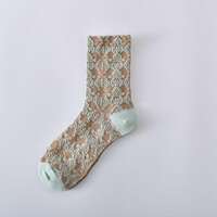 Patterned Socks, a trendy Japanese and Korean style mid-calf embossed three-dimensional sock on Instagram thumbnail 4
