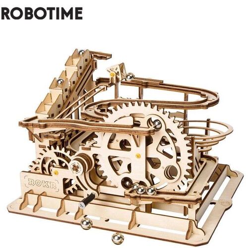 Robotime Rokr 4 Kinds Marble Run DIY Waterwheel Wooden Model