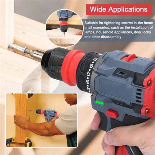16.8V/21V Brushless 2in1 Cordless Driver Drill Electric Scre