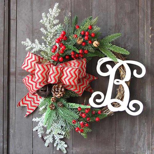 Hot Sale Christmas Wreath Artificial Plant Rattan Circle Wal