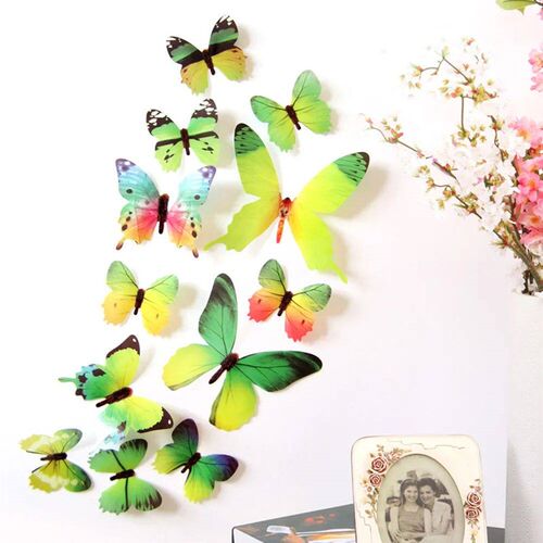 Free Shipping 12pcs Decal Wall ers Home Decorations 3D Butte