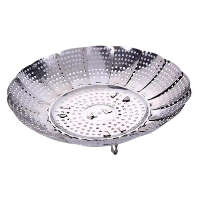 Stainless Steel Foldable Steamer, Universal Steaming Plate,