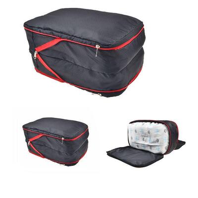 Travel Compression Packing Cubes With Shoe Bag Portable Fold