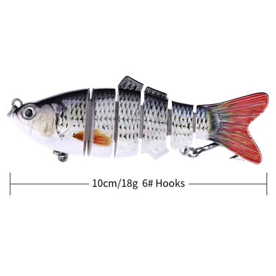 6 Pieces/set Fishing Lures Set With Box Multi Segments Joint