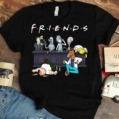nd FRIENDS Tshirt Femme Letter Print Graphic Tees Women T-sh
