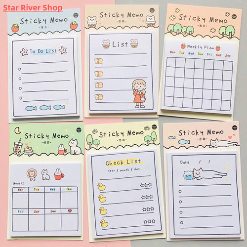 30 Sheets Sunny Day Weekly Plan To Do List Sticky Note Memo