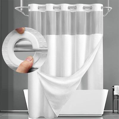 No hook waffle bathroom shower curtain set shading shower 帘
