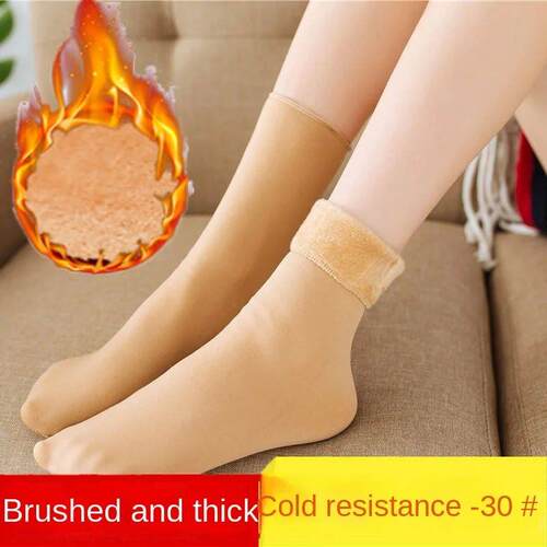 5Pairs/Lot Winter Warm Solid Women Socks Thicken Thermal Soc