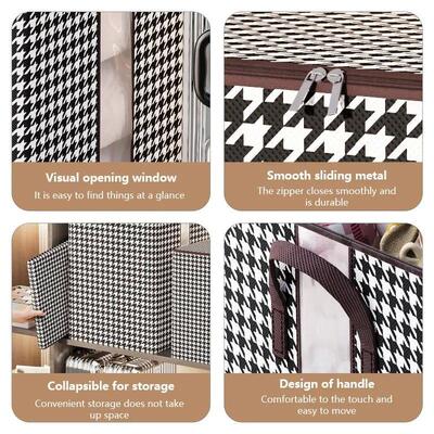 4Pcs Storage Box For Quilt Dustproof Organizers Non-Woven Wa