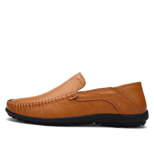 Mens shoes, leather shoes, bean shoes, new leather shoes in