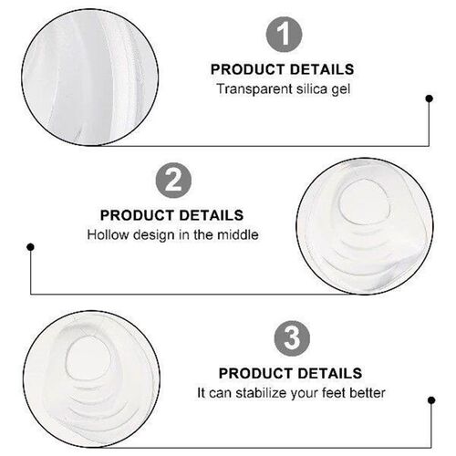 2 Pairs Heel Pad Adhesive Pads Insoles for Men Work Boots