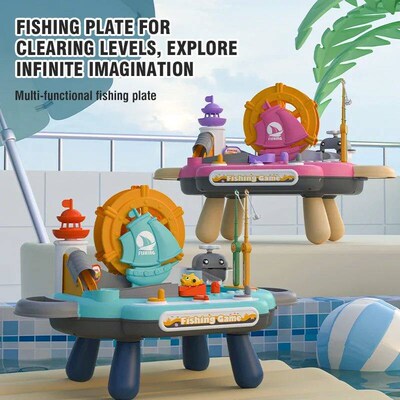 Educational Childrens Toy Diy Breakthrough Fishing Table Pa