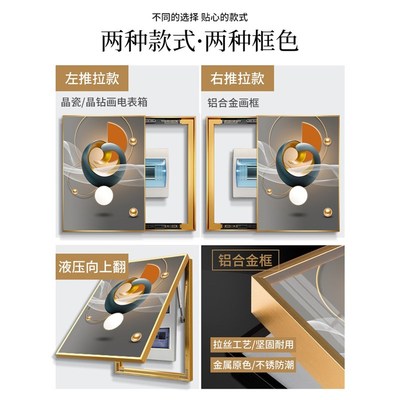 电表箱装饰画竖款电表盒遮挡壁画202新款配电箱挂画电闸餐厅竖版