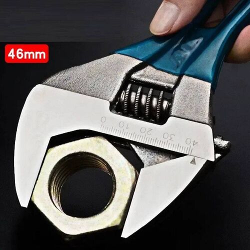 Adjustable Wrench with Short Handle & Large Opening  Laser