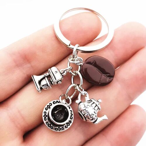 1pcs Creative Coffee cook Keychain coffee cup portable coffe
