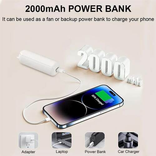 Portable Handheld Fan Small Pocket Fan USB Rechargeable Batt
