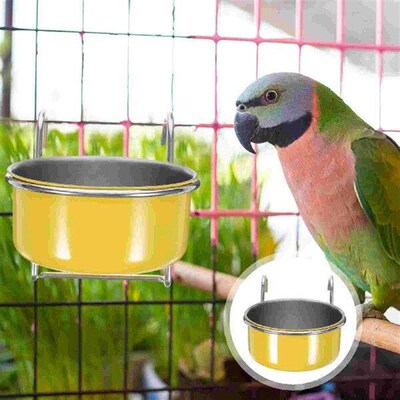 Parrot Food Bowl Bird Feeder Hanging Cage Small Accessories