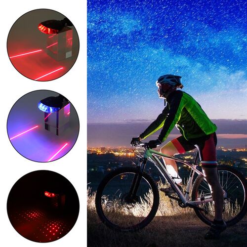 Bicycle Laser Lights Waterproof Bike Tail Light Road Cycling