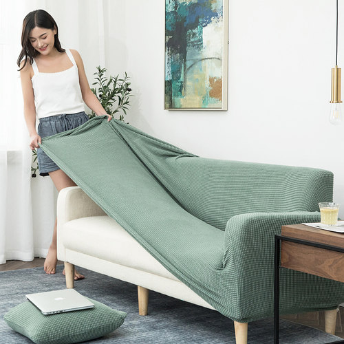 solid color Thick velvet Universal Elastic sofa cover for