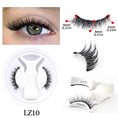 1 Pair Magnetic Eyelashes Handmade Fluffy Faux Mink Lashes R