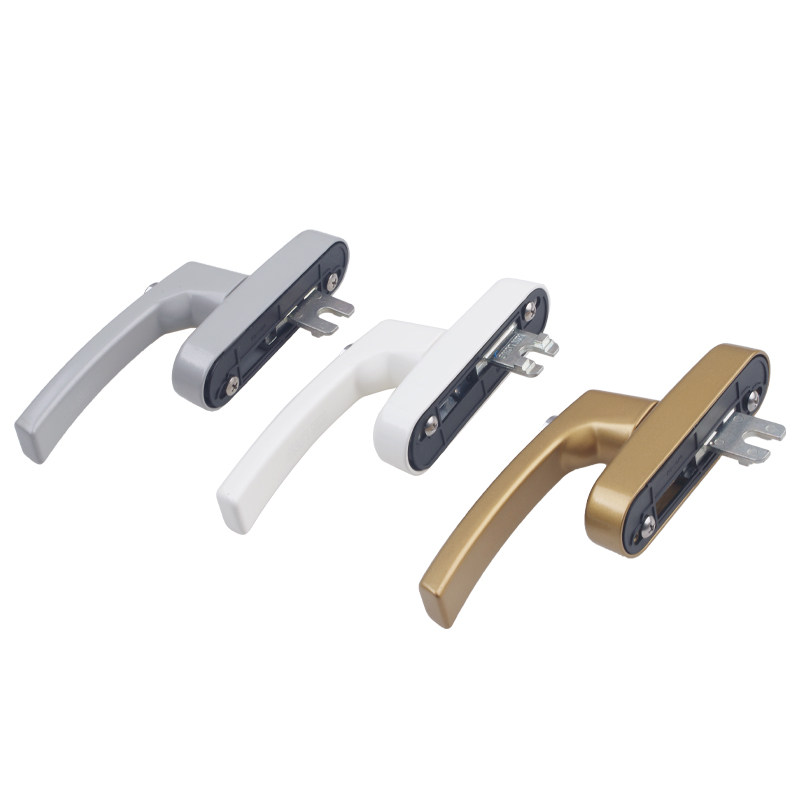 窗锁断桥铝门窗五金配件带锁执手内开内倒窗金刚网把手锁断桥窗锁