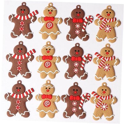 Big Sale! 12pcs Gingerbread Man Christmas Tree Ornaments
